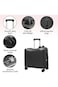 Kids Travel Trolley Suitcase, Ride-On Luggage with Cat Ears Design, Security Lock, Mute Wheels