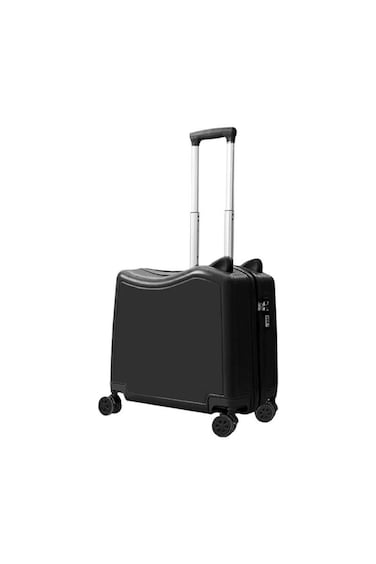 Kids Travel Trolley Suitcase, Ride-On Luggage with Cat Ears Design, Security Lock, Mute Wheels