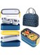 URbazaar Stainless Steel Lunch Box for Kids School,Insulated Bento Lunch Box with Tableware &amp; Bag,2 Compartment Divided Lunch Containers with Lids,Leakproof   BFA Free   Dishwasher Safe(A)