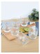 Ribbed Tumbler Glasses, Set of 6 320ml Ripple Drinking Glasses, Iced Coffee Glasses, Vintage Drinking Glasses, Water Glasses, Fluted Glassware Cocktail Glasses