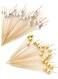 Bamboo Sticks for Cocktail Picks Food Picks Sandwich Fruit Toothpicks Cocktail Picks for Party Appetizer Drink Martini Food Supplies Birthday Cake Party Snack Decorative gold silver pearl
