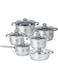 Cuisine Art Wilson Stainless Steel Cookware Set, 12-Piece, Casseroles, Saucepan, Fry Pan, Ergonomic Handles, All Cooktop Compatible, Dishwasher Safe, Durable, Stylish Kitchen Essentials