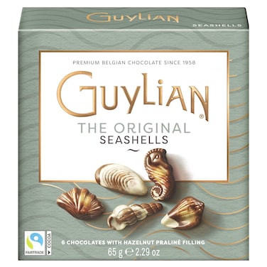 Guylian The Original Seashells Belgian Chocolates with Hazelnut Pralin&eacute; Filling, 65g