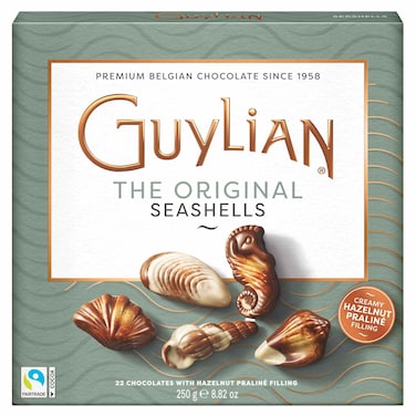 Guylian The Original Seashells Belgian Chocolates with Hazelnut Pralin&eacute; Filling, 250g