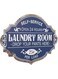 Creative Co-Op Vintage Metal Laundry Room Decorative Wall Sign, Distressed Blue