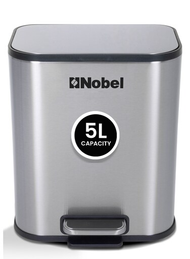 Kitchen Trash Bin 05L, Dustbin, Stainless Steel Trash Can, Stain Resistant Garbage Bin, Highly Durable Pedal with Soft Close Lid , Waste Bin - NDB5