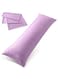 Linen Klub Long Body 1Pc Stripe Pillowcase - 100% Microfiber with envelope closure, Soft and Durable Quality, Size : 45 x 125cm , Lilac