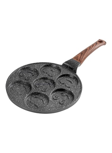 Nonstick 7 Mold Emoji Smiley Pancake Black 26.00 x 2.00cm