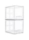 Vtopmart 2 Pack Stackable Storage Drawers, 6.6''Tall Acrylic Bathroom Makeup Organizers,Clear Plastic Storage Bins For Vanity, Undersink, Kitchen Cabinet,Pantry Organization and Storage
