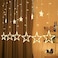 Home Decoration LED Star Lights, Curtain String Lights for Bedroom, 2 Lighting Modes, Waterproof Fairy Lights for Bedroom, Wedding, Diwali，Christmas，Ramadan,Party Decoration - Warm White (Stat lights)