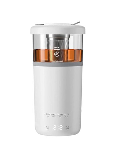 Exrp Travel Electric Tea Kettle, Portable Small Mini Hot Glass Teapot Maker with Infuser, BPA-Free Small Electric Kettle with Keep Warm &amp; Fast Boil