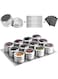 Aiyola Magnetic Spice Jars with Wall Base, Stainless Steel and Dust-Proof Spice Jars with 120 Labels