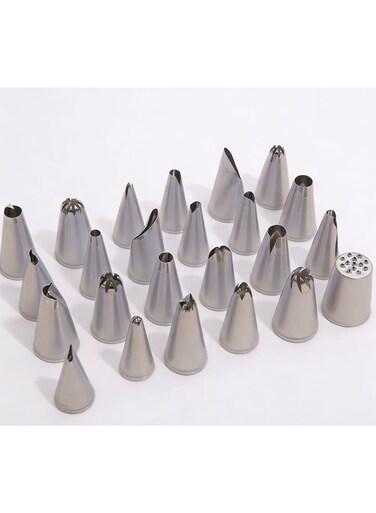 304 Stainless Steel Piping Nozzles Set with Storage Box   Cake &amp; Cupcake Decorating Tips