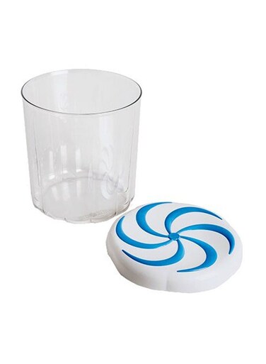 Plastic Candy Box 2.5L Clear/Blue/White 17x17x17.5cm