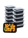 AL Fakhama 12 Oz/350 ML Rectangular Meal Prep Containers [50 Sets] 1 Compartment with Lids, Food Storage Containers, BPA Free, Stackable, Microwave/Dishwasher/Freezer Safe shipped in heavy duty box