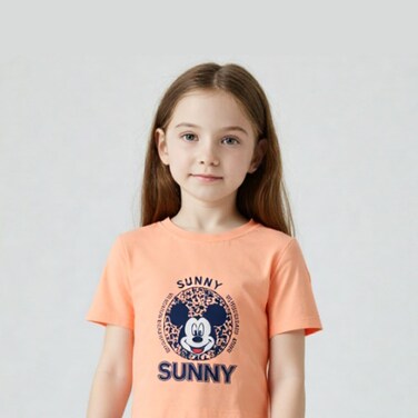 Ultimate T-Shirt and Jeans Set Mickey Mouse ID3712 (Color: Orange) Size: 3-4 Years
