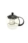 Electric Tea and Coffee Set, Glass Teapot with Infuser, Stainless Steel Kettle, Warming Tray, Black