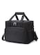 Insulated Lunch Bag, Collapsible Leakproof Big Cooler Tote Bag Freezable Lunch Bag with Adjustable Shoulder Strap for Women Man Adults Kids, Reusable Lunch Box for Picnic Beach (Black)