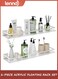 Acrylic Bathroom Floating Shelves - Set of 2, Wall Mounted Shelves for Suitable for Lavatory, Kitchen, Laundry Room, Farmhouse, for Item Storage/Room Decoration