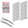 Elaur 24-Pack Duck Bill Hair Clips &ndash; 3.5" Rustproof Metal Alligator Clips with Holes for Hair Styling &amp; Sectioning &ndash; Salon &amp; Home Use (Silver)