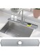 Kitchen Sink Splash Guard: 30" X 5.7" Silicone Faucet Handle Drip Catcher Tray, Thickness and Slope Upgraded Silicone Sink Faucet Mat, Sink Splash Guard Behind Faucet Protector Mat for Kitchen (Gray)