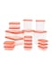 17-Piece Food Container Set Clear/Red