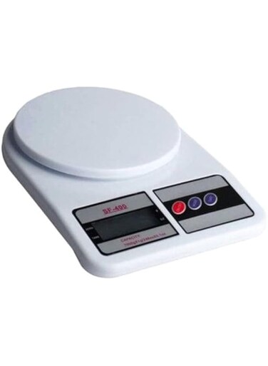 Dubai Gallery Digital Food Scale White/Black 9.5X6.75Inch