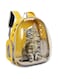 NeoStyle Cat Carrier Bubble Bag, Transparent Breathable Capsule Backpack, Pet Convenient Carrier Bag for Small and Medium Cats Dogs. Hiking, outdoor use (Yellow)