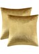 GIGIZAZA Gold Velvet Decorative Throw Pillow Covers,18x18 Pillow Covers for Couch Sofa Bed 2 Pack Soft Cushion Covers