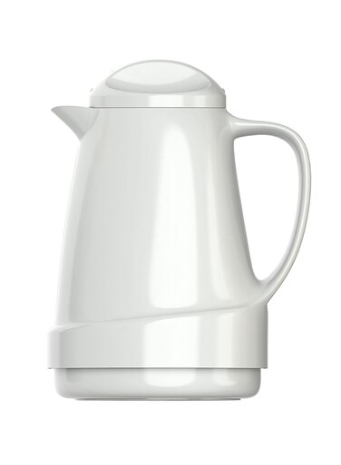 600ml Stainless Steel White Vacuum Flask with Leak Proof Thermos Coffee Carafe Pitcher for Hot and Cold Beverages Home Office Daily Use