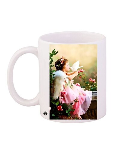 Baby Girl Printed Coffee Mug White/Pink/Green 11ounce