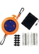 Camping Retractable Clothesline, Travel Clothesline, Outdoor Travel Portable Windproof and Non-slip Clothesline, Business Travel Hotel Indoor Retractable Clothesline with 20 Clips and Clasps, 10m (Ora