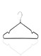 METAL HANGER PVC COATED 10PCS SET 40CM Suit Hanger Cloth Hangers Metal Clothes Hanger Smooth Finish Metal Coat Hanger Metal Hangers for Clothes Dress Suit Black
