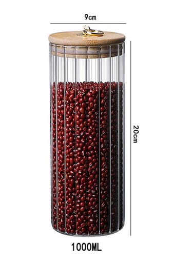 Glass Storage Jar With Ring Lid
