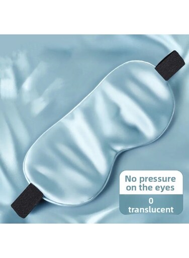 silk eye mask, shading light, 0 pressure sensitivity, relieving eye fatigue, sleeping, sleeping, traveling, traveling, lunch break, artifact - light blue