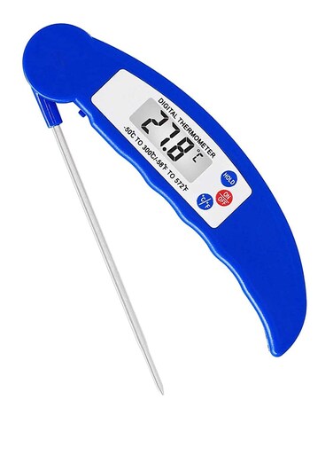 Read Meat Thermometer for Grilling and Cooking with Long Probe Digital Food Thermometer for BBQ and Candy Blue