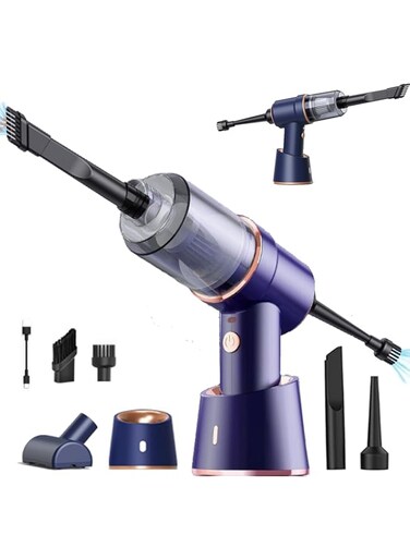 NESLIN Upgrade Handheld Vacuum Cleaner, 120W 9Kpa Super Suction Cordless, Portable 3 in 1 Car Vacuum Cleaner, Powerful Wireless USB Rechargeable Mini Car Vacuum for Car, Home and Office Cleaning