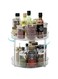 ROUNY Lazy Susan Turntable Organizer, Non-slip 360 Degree Rotating Kitchen Storage Turntable for Cabinet, Clear Spice Rack for Cabinet, Pantry, Refrigerator, Countertop, Bathroom, Table