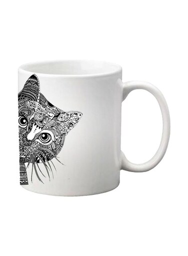 Cut Printed Ceramic Mug Grey Standard