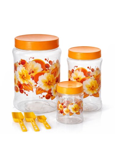 3-piece Storage Jar Containers for Kitchen with Durable Lid