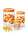 3-piece Storage Jar Containers for Kitchen with Durable Lid