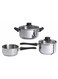 5-Piece Cookware Set, Glass/Stainless Steel