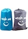 MESTURL Washme Laundry Bags 1 Cyan 1 Gray,Travel Laundry Bags for Machine Washable Travel (Style:Washme 1Cyan+1Gray)