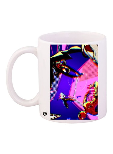 Spider Man Printed Coffee Mug White/Purple/Red