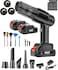 Cordless Handheld Vacuum Cleaner High Power 35000Pa Suction &amp; Blower 120W Dual Batteries, 230ml Dust Cup, 20 Brush Cleaning Kit