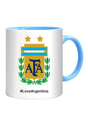 Styles Argentina Printed Mug Blue/White/Yellow