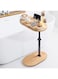 Forthcan Bamboo Bathtub Tray Table, Height Adjustable Bath Caddy Tray for Tub Against Wall, Bathtub Side Table for Luxury Bath Home Spa, Tub Organizer &amp; Holder for Wine, Book, Phone (Natural)
