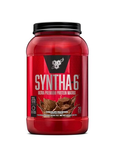 BSN Syntha-6 Ultra Premium Protein Matrix, Whey Protein Powder, Micellar Casein, Milk Protein Isolate Powder - Chocolate Milkshake, 2.91 lbs, 28 Servings (1.32 KG)