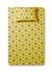 2-Piece Printed Bedsheet Set Single Size Premium Collection 180 TC Cotton Marigold Yellow