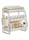 U-HOOME Kitchen Spice Rack Organizer Storage,3 Tier Countertop Spice Rack with Cutlery Holder&amp;Cutting Board Holder,Cabinet Seasoning Organizer Shelf,Stand Spice Rack for Cupboard,Pantry,Bathroom